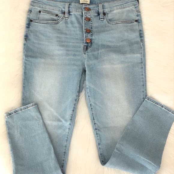 J.CREW Button Fly Toothpick Light Blue Jeans - Picture 6 of 8